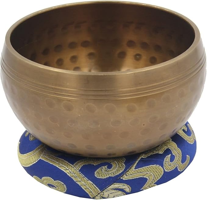 Singing Bowl Cushion Silk Brocade Ring Cushion Pillow，Used for Crystal/Tibetan Singing Bowls ，Singing Bowls Cushion,O-Ring，Buddhist Sound Bowl Pad (Color : Yellow-E, Size : 7 inch 1 pc) - Bloomnest