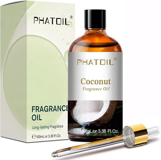 PHATOIL Coconut Fragrance Oils for Aromatherapy, 3.38FL.OZ Diffuser Oils for Home, Perfect for Aromatherapy, Humidifiers, Yoga, DIY Candle and Soap Making - 100ml - Bloomnest