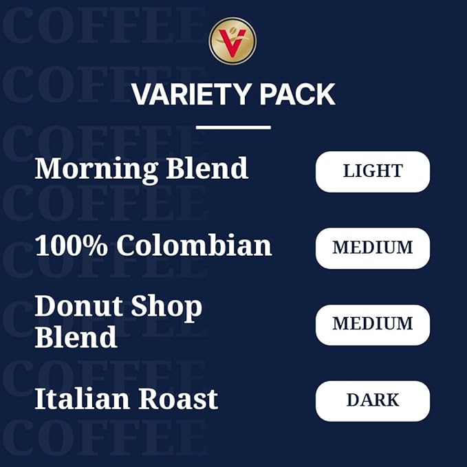 Victor Allen's Coffee Variety Pack (Morning Blend, 100% Colombian, Donut Shop Blend, and Italian Roast), 80 Count, Single Serve Coffee Pods for Keurig K-Cup Brewers - Bloomnest