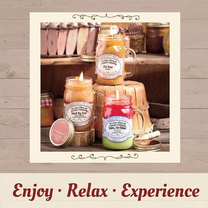 Our Own Candle Company, Peppermint Eucalyptus Scented Mason Jar Candle, 100 Hour Burn Time, 13 Ounces - Bloomnest