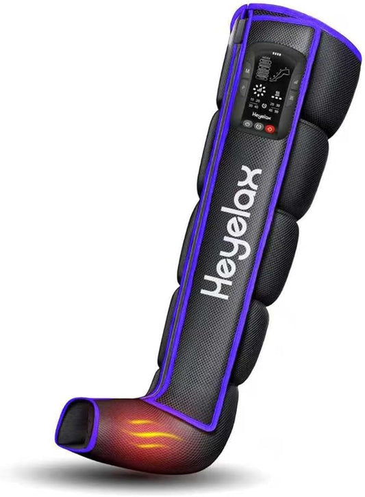 Air Compression Leg Massager for Circulation and Pain Relief FSA, Recovery Boots Sleeve for Fast Therapy, Cordless Leg Massager with Heat as Ideal Gifts for Men Women (Large1-Pack) - Bloomnest