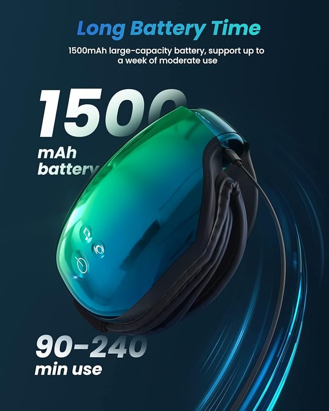 RENPHO Eyeris 1 Eye Massager with Heat, Birthday Gifts Eye Mask for Mom Dad Women Men Her Him, Smart Sleep Mask with Voice for Relax, Reduce Strain - Bloomnest