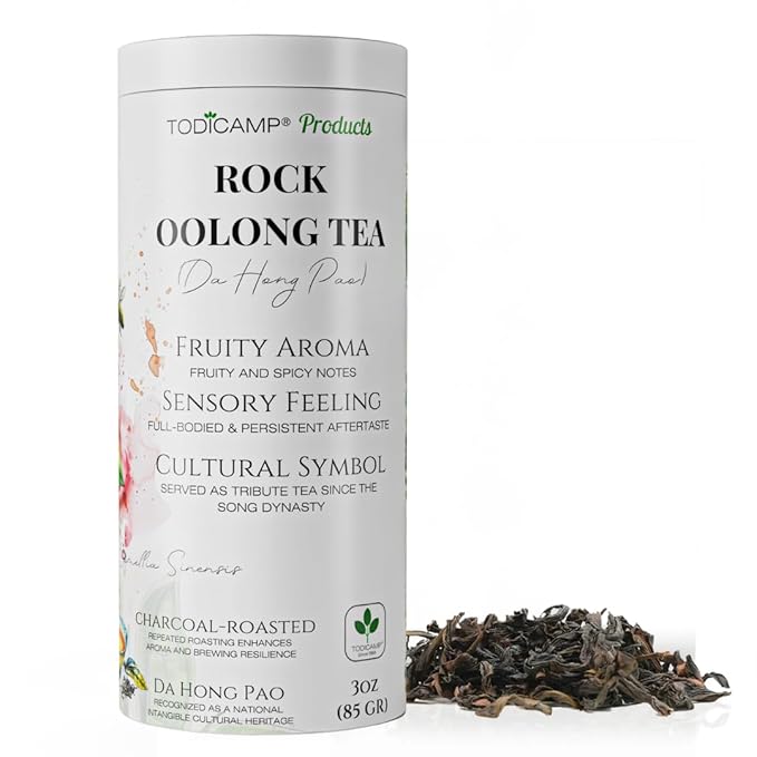 Da Hong Pao Oolong Tea Loose Leaf – Authentic Wuyi Rock Oolong Tea from China – Premium Roasted Chinese Tea – Loose Leaf Tea – Traditional High Mountain Oolong - Bloomnest