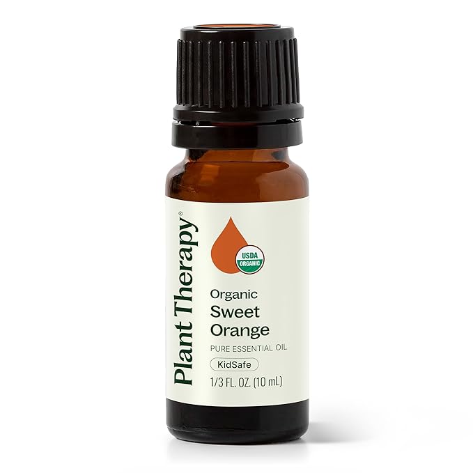 Plant Therapy Sweet Orange Organic Essential Oil 100% Pure, USDA Certified Organic, Undiluted, Natural Aromatherapy, Therapeutic Grade 10 mL (1/3 oz) PlantTherapy