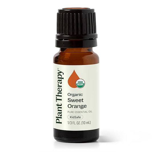 Plant Therapy Sweet Orange Organic Essential Oil 100% Pure, USDA Certified Organic, Undiluted, Natural Aromatherapy, Therapeutic Grade 10 mL (1/3 oz) PlantTherapy