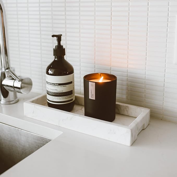 Calyan Wax Co. Grapefruit & Flora Scented Candle - 75 Hour Burn - Luxury Non Toxic Soy Wax Candles - Long Lasting Black Tumbler Jar Candle for Home - 10.2oz - Bloomnest