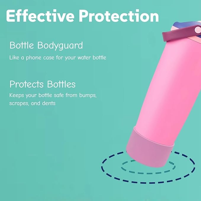 Silicone Boots Compatible with Owala 30oz & 40oz FreeSip Sway Bottles – Non-Slip, Scratch-Resistant Protective Sleeve KPWIN