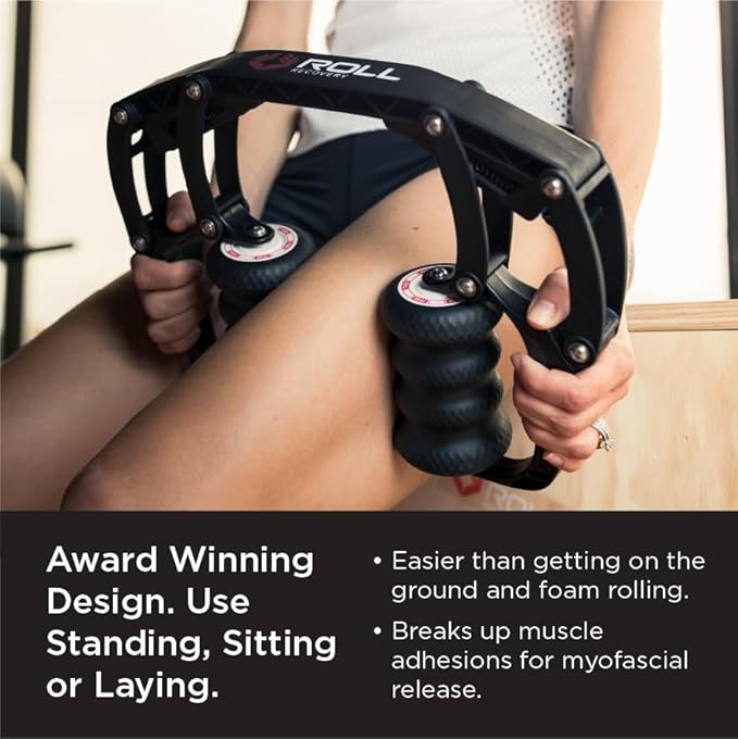 ROLL Recovery R8 (Carbon Black) - Deep Tissue Massage Roller - Bloomnest