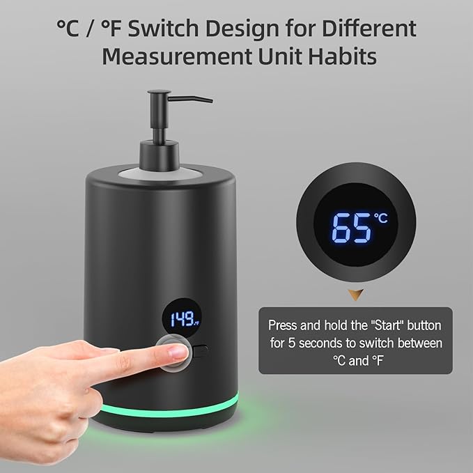 Lotion Warmer, Yofuly Portable Oil Warmer for Massage, Heated Lotion Dispenser Device with Gua Sha Roller Kit, Electric Massage Oil Digital Heater for Home and Salon Use, Black - Bloomnest