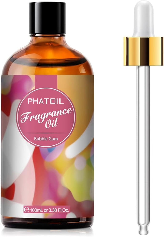 PHATOIL 3.38FL.OZ Bubble Gum Fragrance Oils for Aromatherapy, Essential Oils for Diffusers for Home, Perfect for Diffuser, DIY Candle and Soap Making, DIY Scented Products - 100ml - Bloomnest