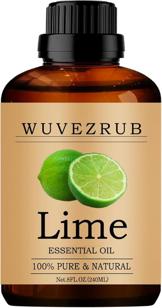 Lime Essential Oil, Pure and Natural - 240ML / 8 Fl Oz for Aromatherapy Diffuser - Bloomnest