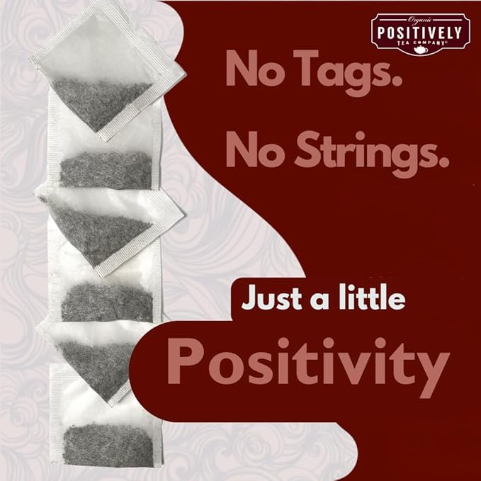 Organic Positively Tea Company, South African Red Rooibos Tea Bags, 100 Count, Eco-Friendly Tea Bags, Non-GMO - Bloomnest