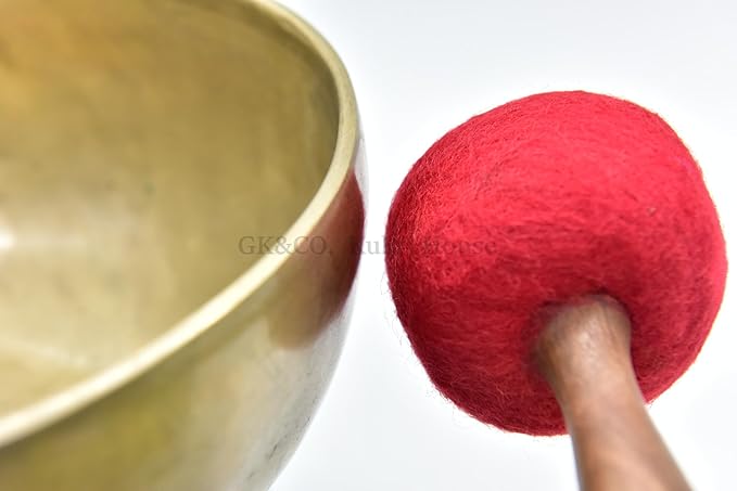 9 Inches Tibetan Singing Bowl Mallet Wooden Felt Striker Sound Bowl Meditation Mallet Sound Bowl Stick Meditation Yoga Tibetan sound bowl mallet (9 Inches) - Bloomnest