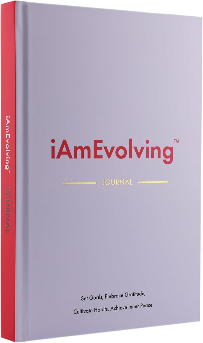 iAmEvolving Journal – Guided Gratitude & Goal Planner with Habit Tracker, Mindfulness Prompts & Daily Reflection | Undated 6-Month Self-Care & Wellness Notebook for Personal Growth (Lavender) - Bloomnest