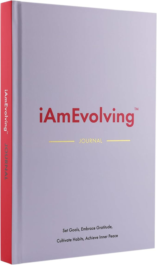 iAmEvolving Journal – Guided Gratitude & Goal Planner with Habit Tracker, Mindfulness Prompts & Daily Reflection | Undated 6-Month Self-Care & Wellness Notebook for Personal Growth (Lavender) - Bloomnest