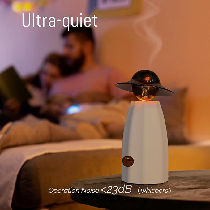 Scarecrow Waterless Essential Oil Diffuser Glass Nebulizing Diffuser for Large Room Wireless Portable Rechargeable Aroma Diffuser Glass Aromatherapy Diffuser for Home Office Yoga Spa Gift of Fragrance CHEZARTEMIS