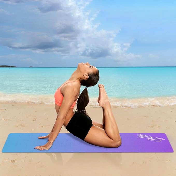 Custom Name Yoga Mat,Personalized Travel Yoga Exercise Mat,Non Slip,Perfect for Kids & Adults,Gradient Color E Series - Bloomnest