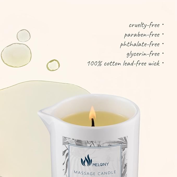 MELONY Lavender Massage Candle, 8.1oz Massage Oil & Lotion Candles for Relaxing Massage, Holiday Gift for Women & Men - Bloomnest