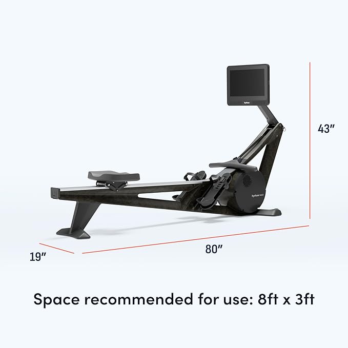 Hydrow Wave Rowing Machine with 16" HD Touchscreen & Speakers - Foldable | Live Home Workouts, Subscription Required - Bloomnest