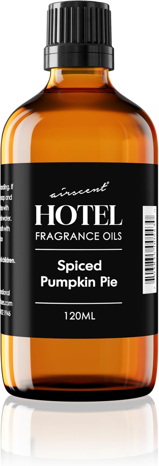 AirScent Spiced Pumpkin Pie Holiday Diffuser Oil - Premium Pumpkin Spice Holiday Fragrance Oil for Ultrasonic and Waterless Diffusers and Crafting - 120ml, 4 fl oz Glass Dropper Bottle - Bloomnest