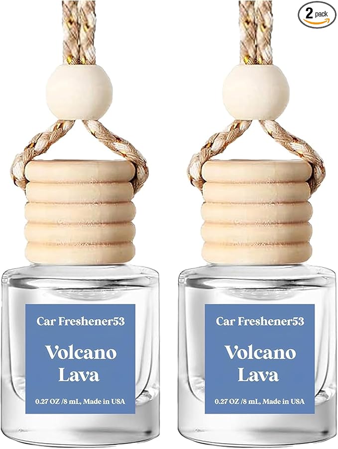 C Classy Car Air Freshener Hanging 2 Pack, Voleano Lava Essential Oil Diffuser for Cars, Cute Car Accessories, Long-Lasting Fragrance, C ar Freshener for Women& Men Gift, Made in USA - Bloomnest