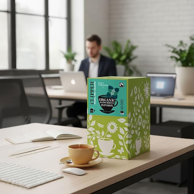 Clipper Tea Peppermint Teabags – Caffeine Free, USDA Organic, Great Hot or Iced – Sweet, Refreshing, Natural, Fair & Delicious Sweet – 250 Tea Bags