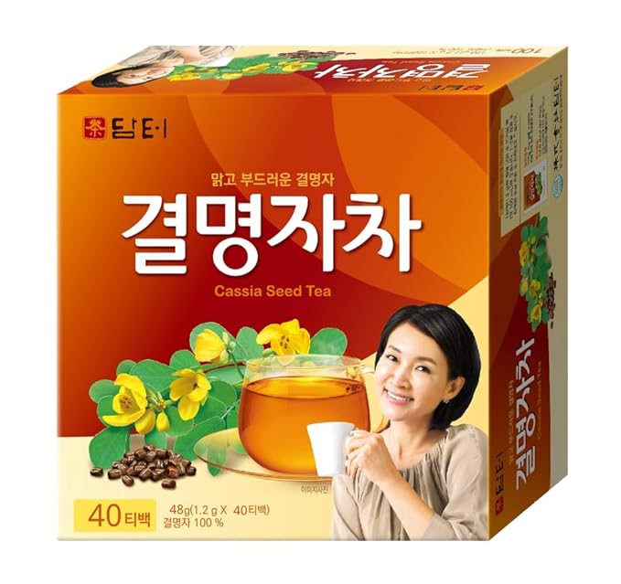 Damtuh Cassia Seed Tea – Traditional Korean Herbal Tea, Smooth & Caffeine-Free, 40 Tea Bags (1.2g each) - Bloomnest
