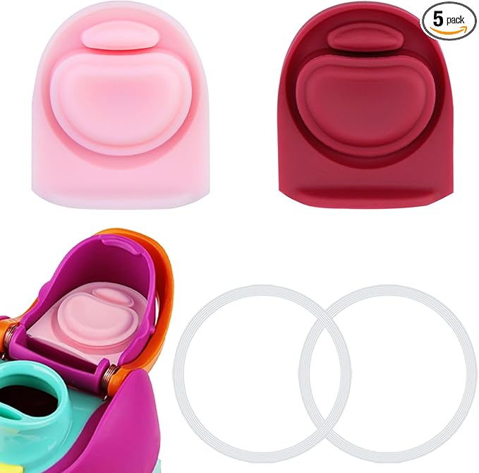 2 Sets Replacement Stopper and O Ring Gasket Compatible with Owala FreeSip 24oz 32oz,Water Bottle Lid Insert Cap Rubber Seal Parts for Owala 16/19/24/32/40oz Mouthpiece Accessories F8 Frokolla