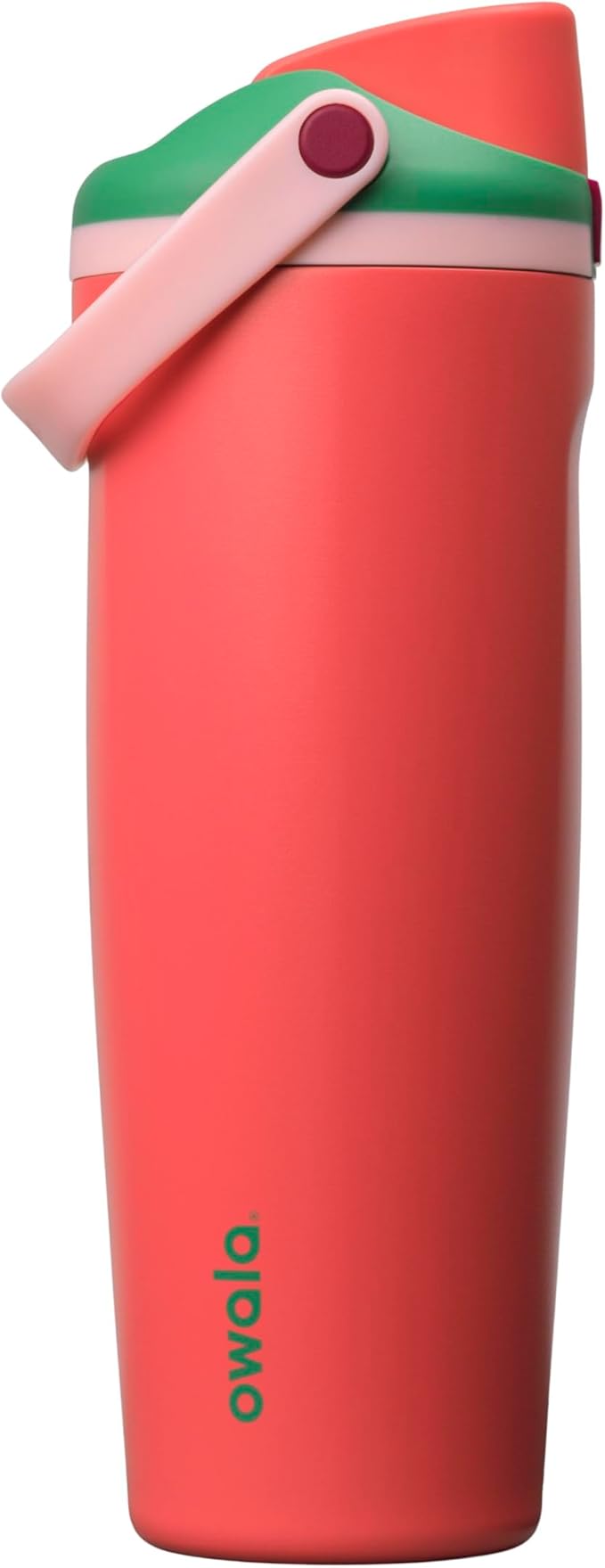 Owala FreeSip Sway Insulated Stainless Steel Water Bottle with Two-Way Spout, Built-In Straw and Bucket Handle, Made for Travel, School, and Sports, 30oz, BPA Free, Leak Proof, Strawberry Fields Owala