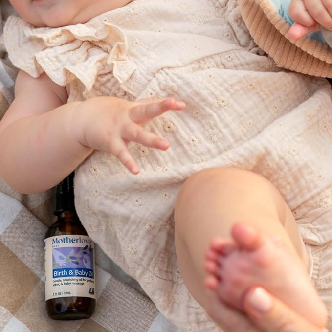Motherlove Birth & Baby Oil (2 oz) Gentle Lavender-Infused Oil for Perineal, Labor & Baby Massage—Non-GMO, Organic Herbs - Bloomnest