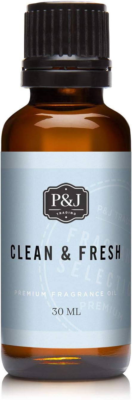 P&J Trading Fragrance Oil | Clean & Fresh Oil 30ml - Candle Scents for Candle Making, Freshie Scents, Soap Making Supplies, Diffuser Oil Scents PJTrading