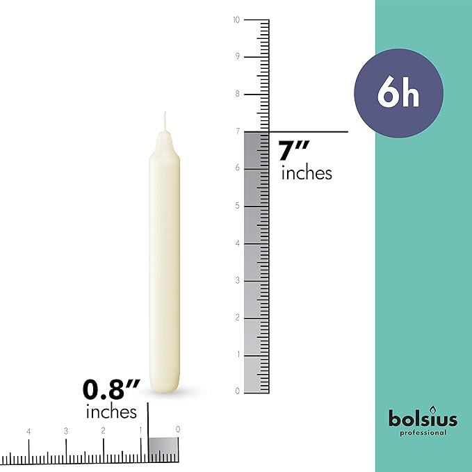 BOLSIUS Ivory Candlesticks - 2 Packs = Total 90 Candles - 6+ Hours - Premium European Quality - Consistent Smokeless Flame - Unscented Dripless Dinner Candles - Bloomnest