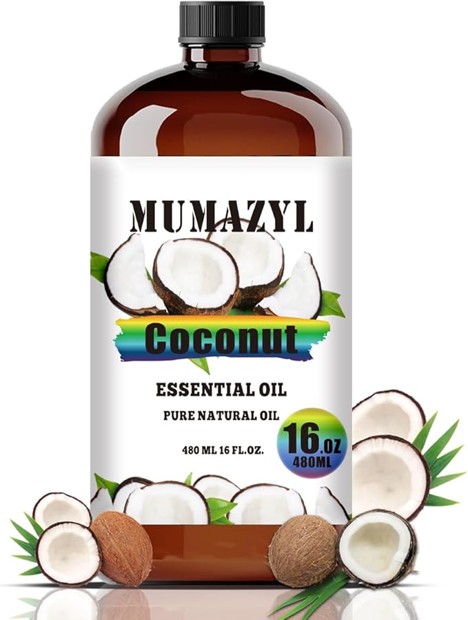 Coconut Essential Oil, Coconut Oil 16 Fl Oz 480ML for Diffuser Humidifier Yoga Cleaning DIY Candle Soap Making Essential Oils - Bloomnest