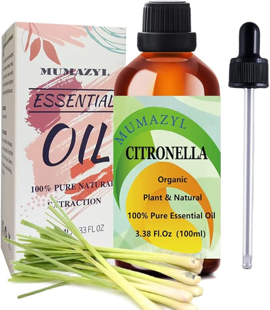 Citronella Essential Oil for Diffuser for Home Office Bedroom Bathroom Study Living Yoga Room,100ml 1 Pack - Bloomnest