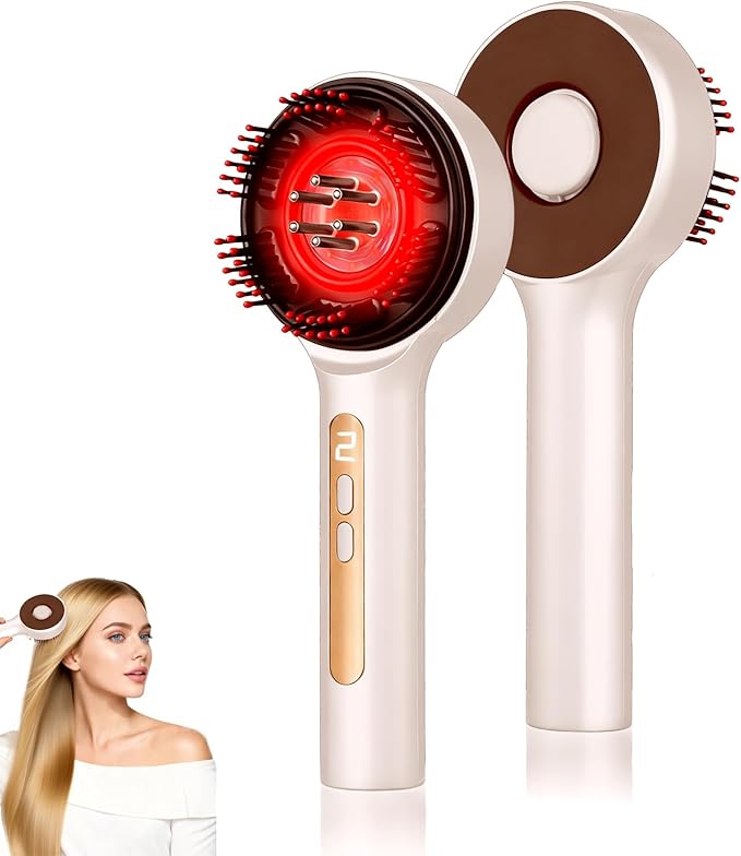 Electric Scalp Massager, 3-in-1 Hair Oil Applicator & Cordless Electric Head Massager, IPX7 Waterproof, Portable Scalp Brush for Home & Travel, White Bloomnest
