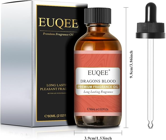 EUQEE Dragons Blood Fragrance Oils, 60ml Scent Essential Oils with Glass Dropper for Diffusers, Soap Making, DIY Bath Bombs - 2.02Fl oz - Bloomnest