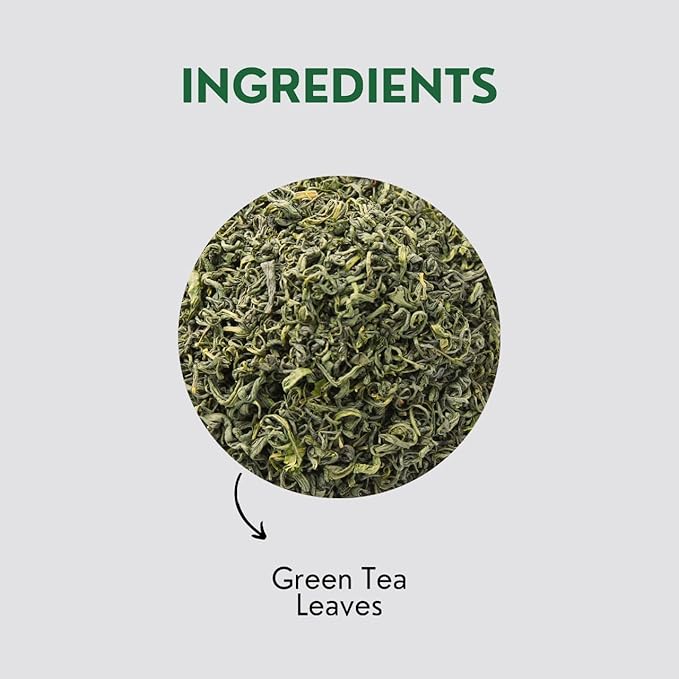 Classic Green Tea Bags (3.53oz/100gm), Loose Leaf 50 Pyramid Teabags, Blended with Fresh Herbs and Spices, Organic Herbal Tea, Low Caffeine Gluten Free - Bloomnest