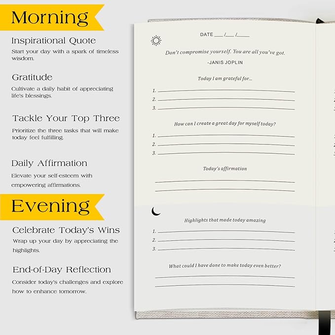 The Original Gratitude Journal - 5 Minute Gratitude Practice with Inspiring Prompts & Quotes for Mindfulness, Reflection & Personal Growth 2026 - Wellness Journal for Men & Women Bloomnest