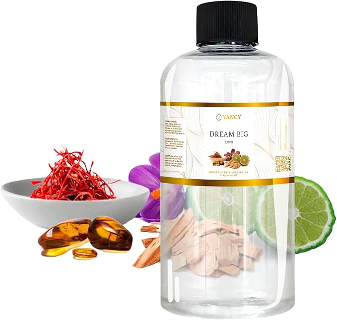 YANCY Dream Big Luxury Collection Fragrance Oil (8 oz), Sweet Fruity Scent, Inspiring Aroma for Diffusers, Oil Burners & Aroma Lamps, Boosts Motivation and Enhances Workspace Energy YancySpa