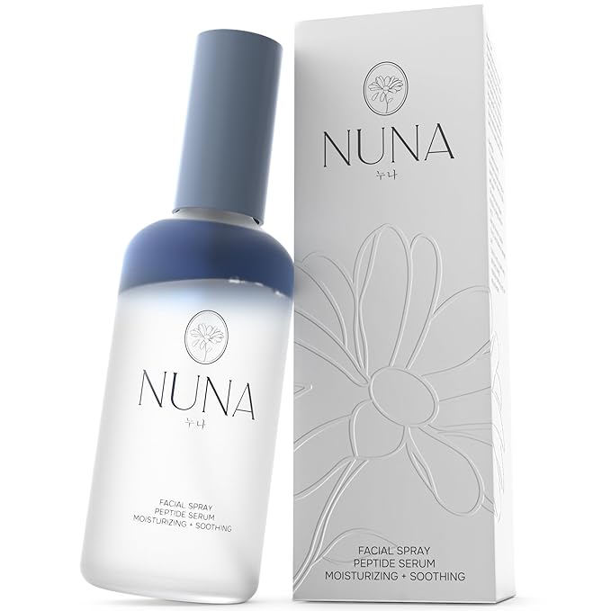 NUNA Ultra Hydrating Face Serum Spray with Peptides, Niacinamide, Hyaluronic Acid & Botanical Extracts – Korean Lightweight Moisture Boost Facial Mist & Setting Spray for Makeup – 3.38 fl oz - Bloomnest