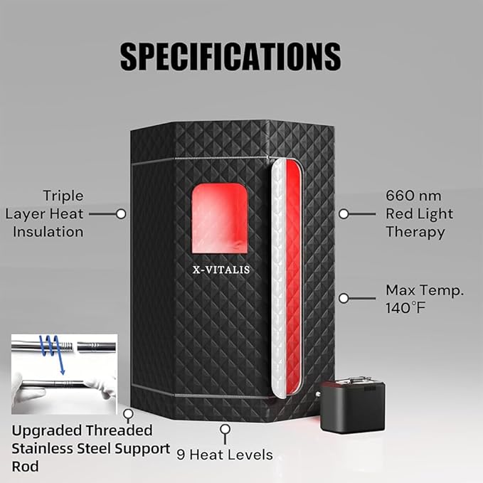 Portable Steam Sauna Tent for Home 3L Infrared Sauna for Indoor, Outdoor, Gym, Spa Bloomnest