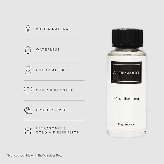Aroma360 Diffuser Oil - Paradise Lost - Aromatherapy Essential Fragrance Oil - Orange, Raspberry & Marine -120ML 4.1 Fl oz - Bloomnest