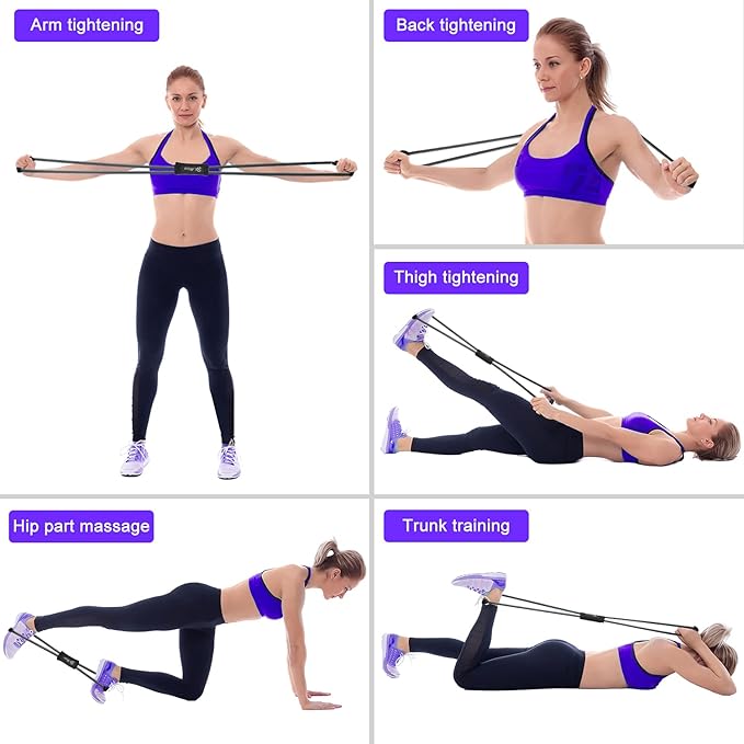 HPYGN Resistance Bands, Figure 8 Exercise Bands for Women Men, 8 Shaped Resistance Bands for Arms, Chest Expander, Yoga Gym Fitness Pulling Rope 8 Word Elastic for Exercise Muscle Training Tubing - Bloomnest