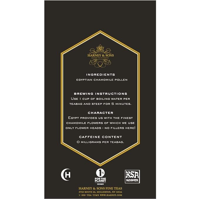 Harney & Sons Fine Teas Egyptian Chamomile - 20 Tea bags, 20 Count (Pack of 2) - Bloomnest