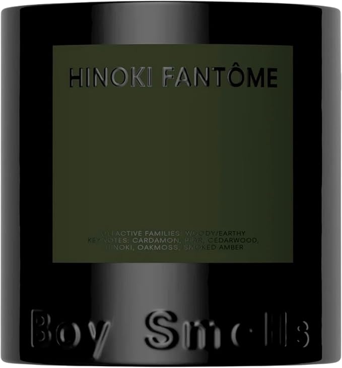 Hinoki Fantôme Scented Candles for Men and Women - 8.5 oz - Soy, Coconut Wax Candle Blend - Aromatic Candles for Home with Japanese Cypress, Jasmine and Smoked Amber - 50-Hour Burn - Cotton Wick - Bloomnest