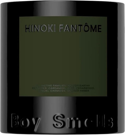 Hinoki Fantôme Scented Candles for Men and Women - 8.5 oz - Soy, Coconut Wax Candle Blend - Aromatic Candles for Home with Japanese Cypress, Jasmine and Smoked Amber - 50-Hour Burn - Cotton Wick - Bloomnest