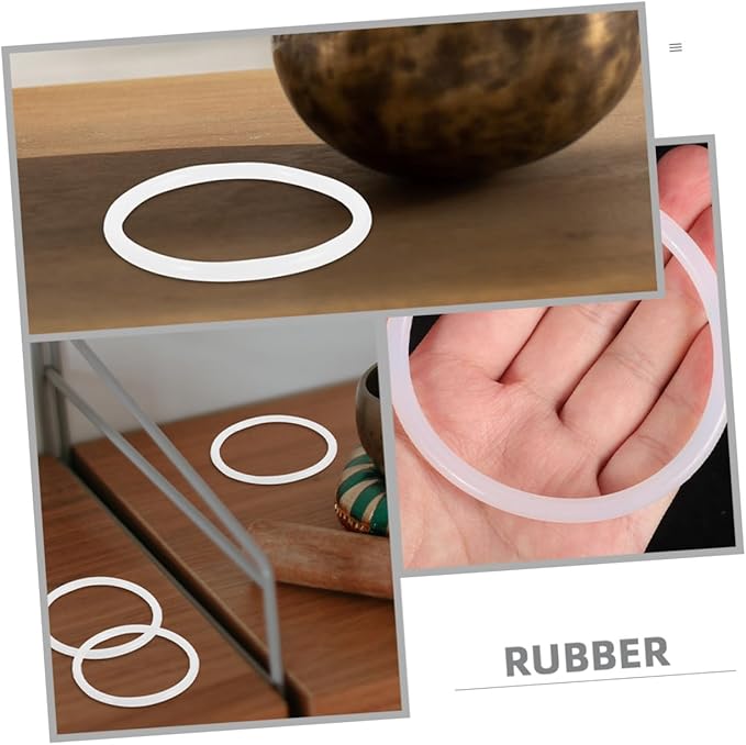 Vaguelly Music Bowl Washer Set - 3Pcs Durable Rubber Rings for Crystal Singing Bowls Easy to Clean Decoration - Bloomnest