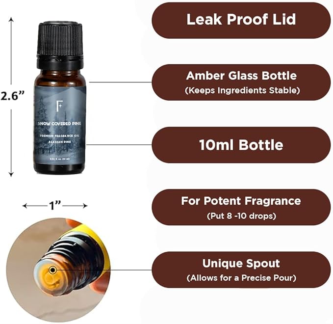 Folkulture Essential Oils for Home | Set of 6 (0.34 fl oz x 6) Sandalwood Essential Oil, Palo Santo Diffuser Oils for Relaxation | Pine & Cedar Oil Scents | Eucalyptus & White Sage Oil for Women - Bloomnest