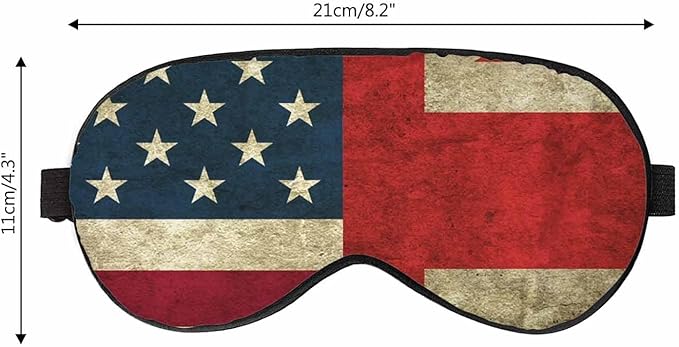 Flag Sleep Mask USA UK American British Flag Men Women Sleep Mask with Adjustable Strap Eye Cover Eye Shade for Travel, Nap,Meditation - Bloomnest