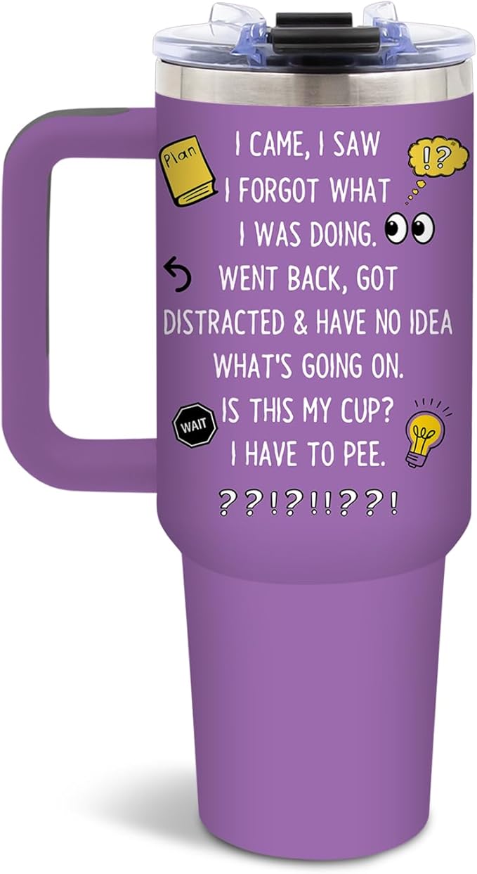 DUUV Birthday Gifts for Women Men, I Came I Saw I Forgot Tumbler 40 Oz, Gag Gifts for Grandma Grandpa Mom Dad Elderly Senior Citizen Old People, Gift for Retirement Birthday Christmas, 1PCS - Bloomnest